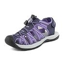 DREAM PAIRS Womens Closed Toe Hiking Summer Outdoor Walking Sport Athletic Sandals,Size 9,PURPLE,160912-W-NEW