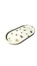 Gold Foiled White Oval Concrete Trinket Tray for Jewelry/Keychain,Bathroom Tray Organizer,Bathroom Tray for Counter, Ring Holder Cosmetic Organizer Return Favour Tray Oval Tray