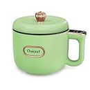 CHACEEF Rice Cooker Small 2-Cups Uncooked, 1.2L Mini Rice Cooker with Non-stick Coating, Smart Control Small Rice Cooker with Noodles, Sauté, Porridge Functions, College Dorm Room Essentials, Green