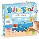 Ditty Bird Musical Books Colors Edition | Montessori Toys & Learning Resources | Sensory Toys for Kids | Nursery Rhyme Book, Interactive Toddler Toys for 1 Year Old to 3 Year Olds | Sturdy Baby Book