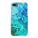 uCOLOR Watercolor Blue Turquoise Case for iPhone 6s 6 iPhone 7/8 Cute Case Soft TPU Protective Case for iPhone 6S/6/7/8 (4.7“) …