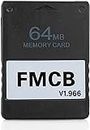 Aukuoy Free McBoot Card v1.966 PS2 Memory Card 64MB para Playstation 2, Plug and Play, lo Ayuda a iniciar Juegos en su Disco Duro o Disco USB