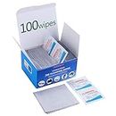 Pre-Moistened Lens Wipes ALIBEISS Screen Wipes for Glasses, Camera, iPad, Tablets, Smartphone, Screens and Other Delicate Surfaces,Pack of 100