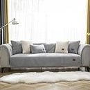 Hsivtns Housse Canapé Couch Cover Herringbone Chenille Fabric Furniture Protector Sofa Cover, Non Slip Couch Cover pour Chien Protecteur de Canapé,Gris,70x180cm