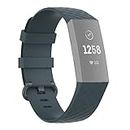 Watch Bands,Watch Strap Color Buckle TPU Wrist Strap Watch Band for Fitbit Charge 4 / Charge 3 / Charge 3 SE, Size: L