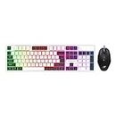 Ant Value KK1002 Wired Gaming Keyboard & Mouse Combo, 104 Silent keys, Backlit Rainbow LED Keyboard & 3200 DPI RGB Gaming Mouse for PC/Laptop