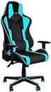 KRISHTHA Gaming/Racing Style Ergonomic High Back Chair with Adjustable Back Cushion Chair for Computer Table/Office/Study High Back Seating Chair for Gamers PU Leather (Blue-Black)