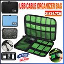 Electronic Accessories Storage USB Cable Organizer Cord Charger Travel Drive Bag