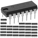 SHOWERORO Resistors 30pcs Ic Chip Chips 555 Timer Electronic Kits Analog Switch Circuit Kit Dip-14 Pin Aisle Four Sides Mosfet Kit