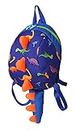 Toddler kids Dinosaur Backpack Book Bags with Safety Leash for Boys Girls, Style:1 Dark Blue, Traveling