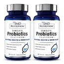 1MD Nutrition Complete Probiotics Platinum | Supports Digestive Health | with Nourishing Prebiotics, 51 Billion Live CFU, 11 Strains, Dairy-Free | 60 Vegetarian Capsules (2-Pack)