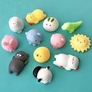 ANAB GI Kawaii Mochi Squishy Toys - Mini Animal Stress Relief Squishies for Kids' Birthday Party Favors (Random, 5 Pack)