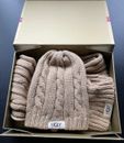 UGG AUSTRALIA BEIGE HAT AND SCARF SET PRE OWNED