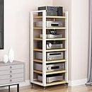 Multifunctional Audio-Video Media Stand, Modern AV Cabinet with Ample Storage for Entertainment Stereo Components, Sturdy Audio Rack Stand Tower for Living, Gaming, Recording Room (Color : A, Size :