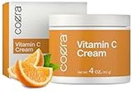Coera Vitamin C Cream | 4oz | Hydrating + Firming Formula | Free of Parabens, SLS & Fragrances | Dark Spot Masker for Face, Skin & Eyes Packaging May Vary