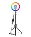10" RGB LED Ring Light with 11 Color MJ26b Mode Dimmable Lighting Kit for Camera Photo Studio LED Lighting Portrait YouTube Video Shooting (Without Stand)