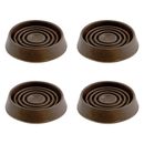 Furniture Cups (4-Pack) - Round Rubber Floor Protectors for Carpet & Hardwood