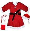 FunBlast Santa Claus Costume Dress Kids and Girls - Christmas Outfits for Girls/Christmas Fancy Dress for Toddler/Christmas Gifts for Kids (For 3 years - 5 year)