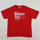 Camiseta Retro De Colección Años 90 JCPenney Gran Venta Promo Talla Grande Roja Puntada Única Roja