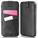 KAVAJ Case Compatible with Apple iPhone SE (2020), 8, 7, 6S, 6 4.7" Leather - Miami - Black Wallet Cover Phone Case with Card Holder