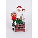 Karen Didion Originals Typewriter Santa Figurine, 10 Inches - Handmade Christmas Holiday Home Decorations and Collectibles