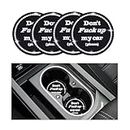 Sylvil 4 PCS Bling Car Cup Coaster, 2.75 Inch Anti-Slip Cup Holder Insert Coasters, Universal Crystal Rhinestone Auto Drink Car Cup Mat, Interior Car Accessories for Women Girls (Black)
