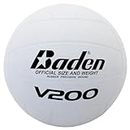 Baden | V200 | Rubber | Indoor + Outdoor Volleyball | All Ages | Official Size 5 | White