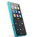 MP3 Player, 64GB Portable Digital Lossless Music Player Built-in HD Speaker, FM Radio Recording, One Button Recording, 2.4 in Screen Blue