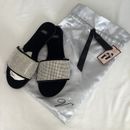 Zapatillas con correa de brillo de estrás negro Victoria's Secret - talla S (Reino Unido 3-4) - nuevas con etiquetas