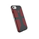 Speck Products CandyShell Grip iPhone SE 2020 Case/iPhone 8/iPhone 7 Case (Also Fits iPhone 6 and iPhone 6S), Charcoal Grey/Dark Poppy Red