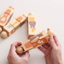 Juguete de madera bebé madera sierra giratoria para animales rompecabezas juguete de razas de campanas 