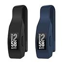 EEweca 2-Pack Clip for Fitbit Inspire or Inspire HR Holder Accessory, Black+Midnight Blue