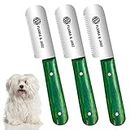 Professional Stripping Knife, Right Handed, 3 inch Blade (Stainless Steel) (3 Pack, Green)