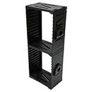 Game Storage Tower for NintendoSwitch PS5 PS4 XboxOne Game Holder Game Storage Organizer, Up to 24 CD Discs 4 Controllers 2 Headset Dual Layer Video Game Controller Storage Stand
