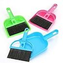 KTM Mini Dustpan and Broom Set, Pet Cage Broom Brush Dustpan Desktop Sweep Cleaning Brush for Reptile, Hedgehog, Hamsters, Chinchilla, Guinea Pig, Rabbits and Other Small Animals (Set of 1)