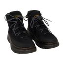 Dr. Martens Black Boury Leather Platform Boot Womens Shoes, Black, Size 9 M