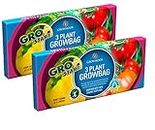 Pack of 2 Growmoor Tomato Compost Bag 24L Planter Grow Soil Plant Flowers Vegetables Home Garden Patio