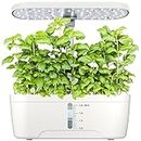 GOLUMUP Hydroponics Growing System, Indoor Herb Garden Kit with LED Lights, 6 Pods Smart Garden for Home Kitchen, Adjustable Height, Water Indicator, Customized Pump&Lighting (No Seeds)
