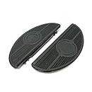 Pedales ovalados EARLY STYLE HALFMOON Reposapiés Negros para Harley Davidson 86-17 FL Softail; 12-16 Dyna FLD Switchback; 83-20 FLT Touring, Trikes