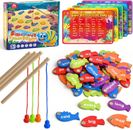 Wooden Magnetic Fishing Sight Words Game Learning Dolch Word Flashcards Montesso