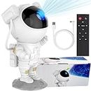 Banger Bange Astronaut Galaxy Projector With Remote Control|360° Adjustable Space Led Light For Room With Timer For Kids|Nebula Night Light| - Abs, White