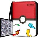 Trading Card Binder 9-Pocket, 720 Pockets Trading Card Games Collection Binder with 40 Sleeves Red