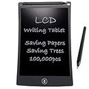 Remixmart LCD Scratch/Scribble/Note/Drawing Pad, Boogie Board with 1 Button Erase, Very Long Battery, 8 Inches Writing Space (Black)