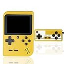 Anyando Handheld Game Console, Portable Retro Video Game Console with 500 Classical FC Games, 3.0-Inches Color Screen, 1020mAh Rechargeable Battery Support for Connecting TV and Two Players (Yellow)