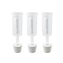 Brewcraft 3ct. - 3 Piece Airlock with #6.5 Stopper - Set of 3 (Cylinder Airlock) Clear and Tan Q3-MF2B-UE2A
