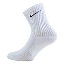 Nike Herren Everyday Socken, White(Black)/Carbon Heather(Black)/Black(White), L ( 3er pack )