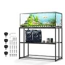 VEVOR Aquarium Stand, 40 Gallon Fish Tank Stand, 36.5 x 18.5 x 29.5 in Steel Turtle Tank Stand, 335 lbs Load Capacity, Reptile Tank Stand with Storage, Hardware Kit, and Non-Slip Feet, Black