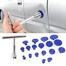 pvotawp Car Dent Remover Puller Kit, Paintless Dent Repair Tool, Car Body Dent Small Hail Dent Remover Set with Aluminum T Slide Hammer and 18PCS Suction Cup for Car, Metal, Glass, Screen and Tiles