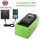 Batteria/caricabatterie agli ioni di litio 6000mAh per Greenworks G-MAX 40V 29472 29462 29717 29727