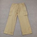 Pantalones Unionbay para hombre 34x34 (34x30 reales) marrones bolsillos de carga pierna recta informales